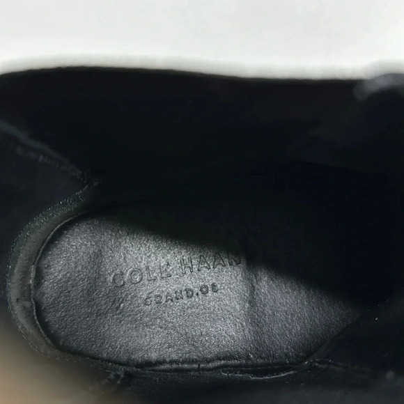 Cole Haan Giraldo Medallion Ankle Chelsea Leather Boots Boot Shoe Black Mens 7.5 - Picture 6 of 10